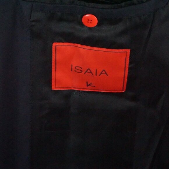 Isaia Napoli Base E Navy Blue Aquaspider Wool Sport Coat Blazer Sz 48R BRAND NEW - Picture 7 of 10